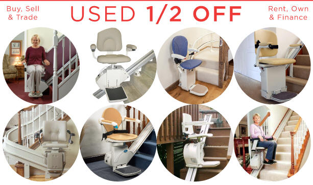 reconditioned LA used electric stair chair lift refurbished